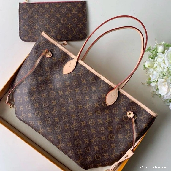 Official oldcobbler Neverfull Vuitton MM Louis 0803